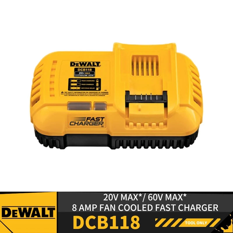 DEWALT DCB118 Rapid Charger FLEXVOLT 18V 20V 60V MAX Charge Internal Fan Cooled Lithium Battery Fast Charger