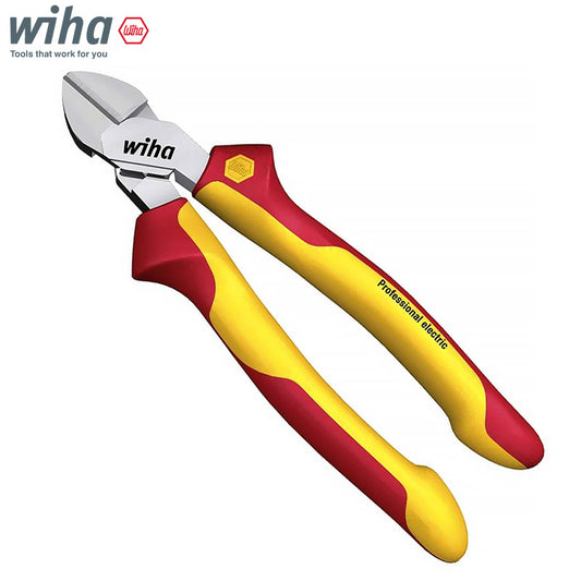 Wiha 43335 Insulated Diagonal Plier 1000V VDE Professional Electric with DynamicJoint Side Cutters 160mm