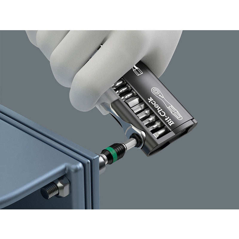 WERA 05056490001 Tool-Check Plus Slotted Ratcheting Screwdriver 1/4" Head 39 Pieces Kraftform Kompakt 27 RA MULTI Metric Socket