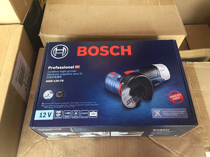 Bosch GWS12V-76 Mini Angle Grinder Metal Wood Hydroelectric Plastic Pipe Tile Small Household Lithium Electric Cutting Machine