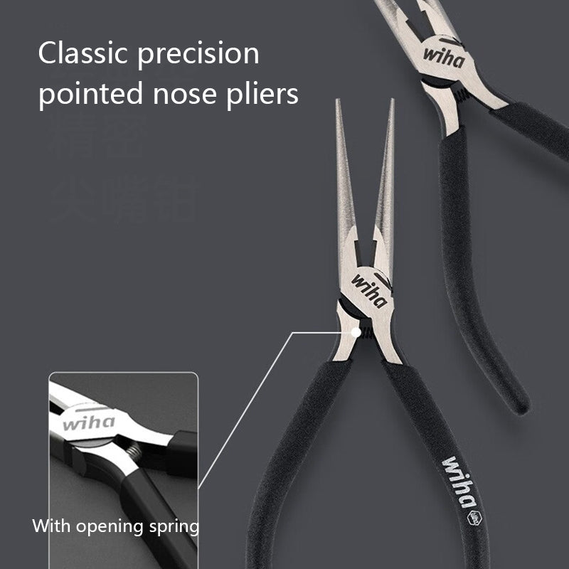 Wiha 43533 Precision Needle Nose Pliers 160mm Multifunctional Electrician Cutting Plier