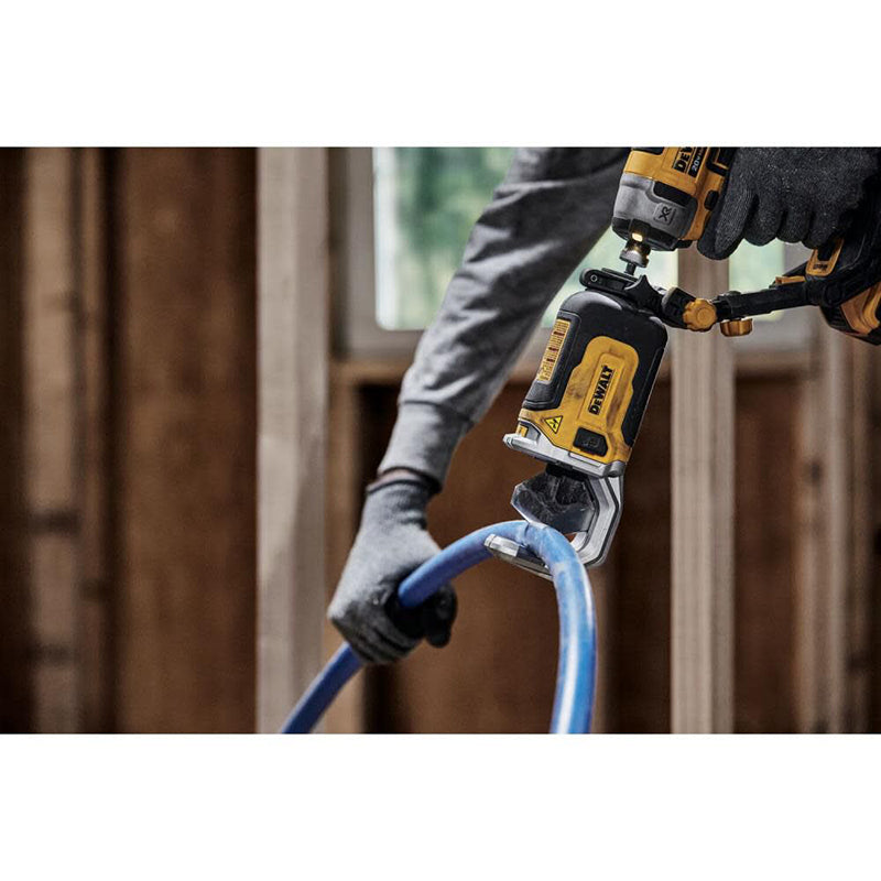 DEWALT DWAPVCIR PVC/PEX Cutter Attachment 6X Faster Cuts Work with 18V/20V Impact Driver