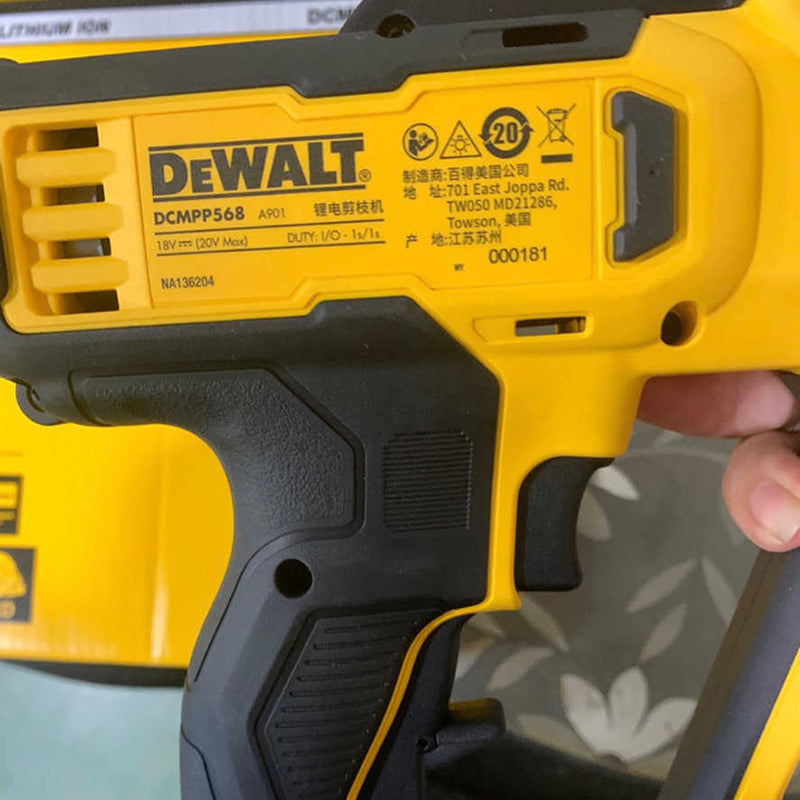 DEWALT DCMPP568 20V Podador elétrico sem fio Tesoura de poda de árvores de jardim 38mm Ferramenta elétrica apenas