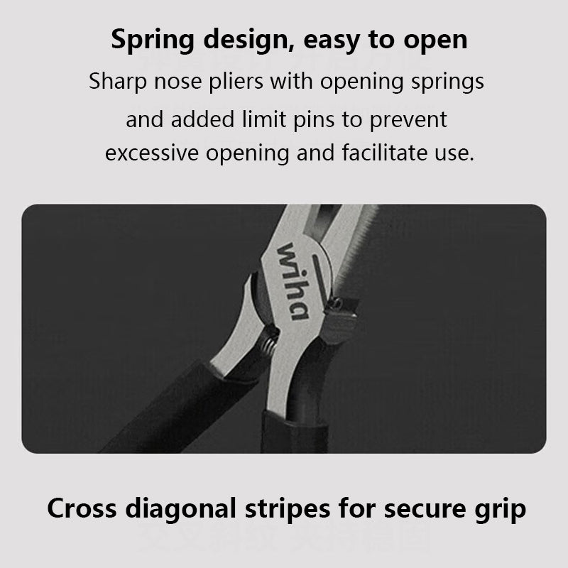 Wiha 43533 Precision Needle Nose Pliers 160mm Multifunctional Electrician Cutting Plier
