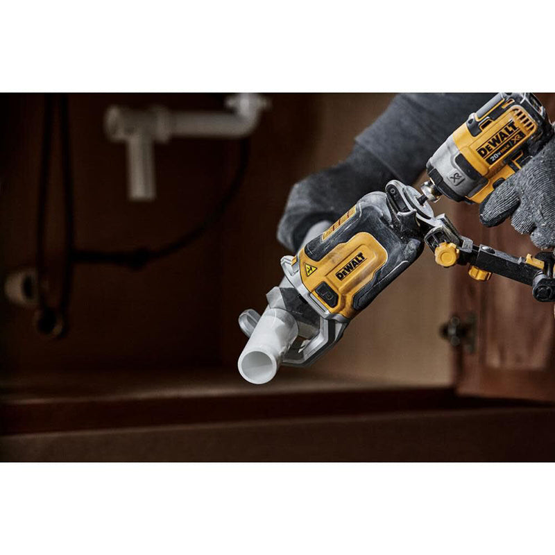DEWALT DWAPVCIR PVC/PEX Cutter Attachment 6X Faster Cuts Work with 18V/20V Impact Driver