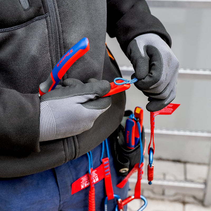 KNIPEX 00 62 10 TR TetheredTool Clips Red 10 Pieces