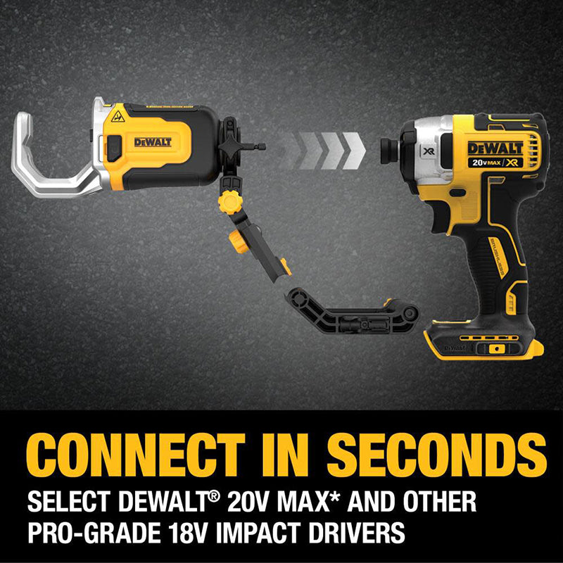 DEWALT DWAPVCIR PVC/PEX Cutter Attachment 6X Faster Cuts Work with 18V/20V Impact Driver