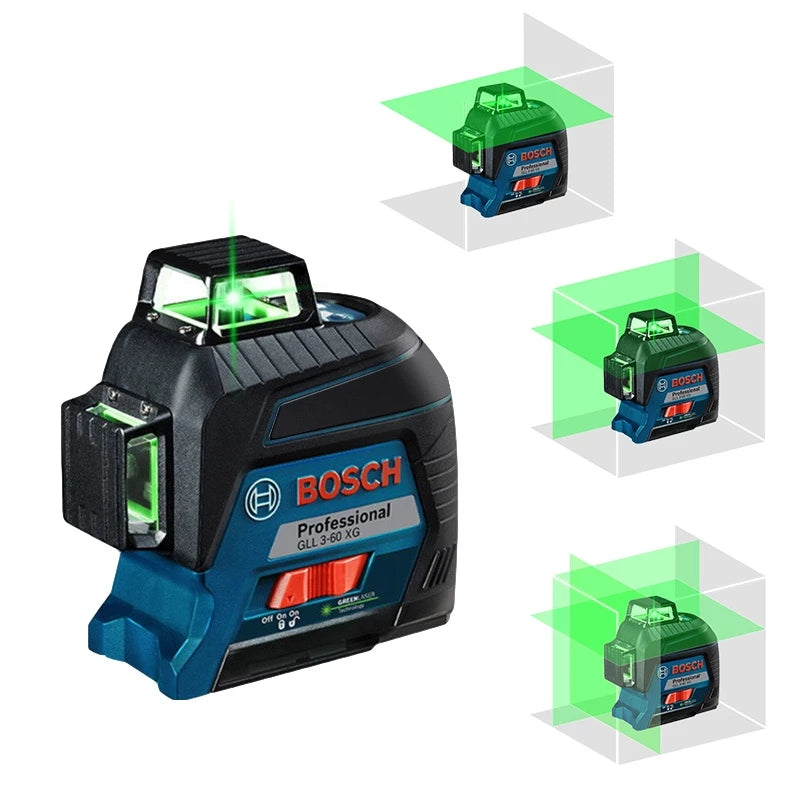 Bosch GLL3-60XG Green 12Lines Laser Level Projection Cross Marking Line Vertical Horizontal Measuring Tool Indoor Outdoor Level