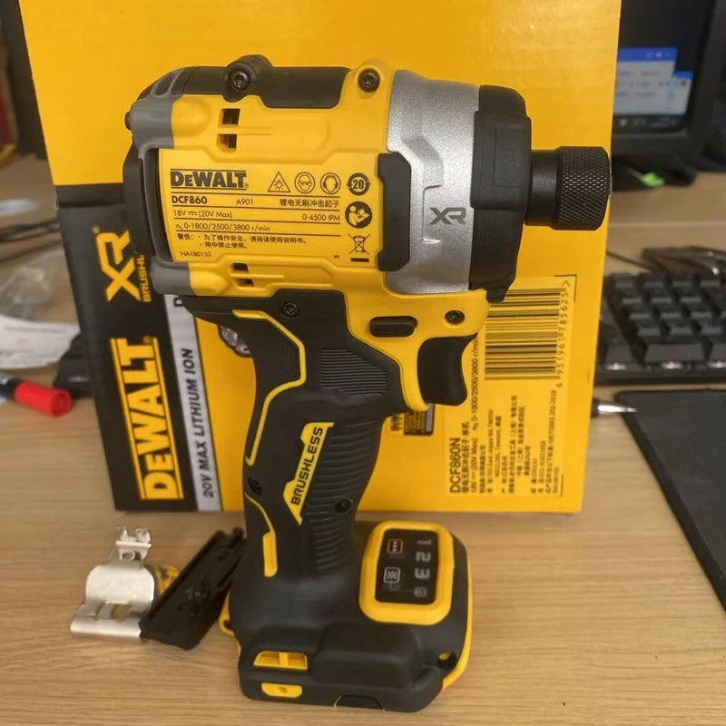 DEWALT DCF860 Electric Screwdriver 20V Brushless Cordless 282NM Decoration Impact Driver DCF850 Upgraded Version Bare Tool
