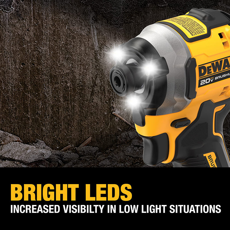 DEWALT DCF850 20V Impact Drill Brushless Motor 205Nm Variable Speed Lithium Battery Electric Screwdriver Woodworking Driver Tool Only