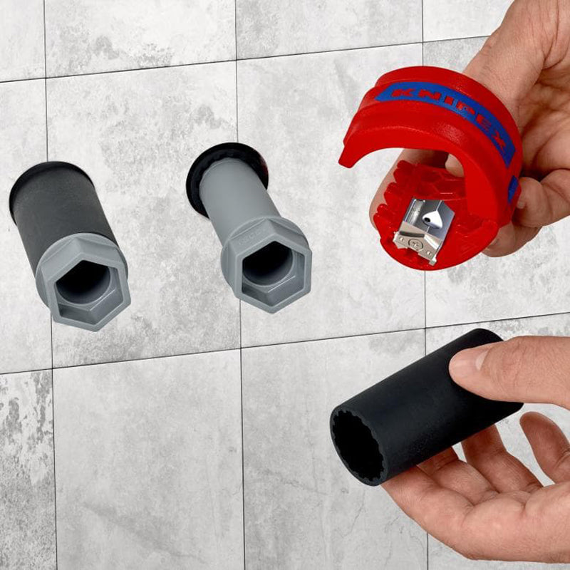 KNIPEX 90 22 10 BK BiX Cutter for Plastic Pipes and Sealing Sleeves