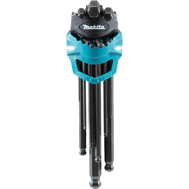 Makita B-65894 9Piece Hex Key Wrench Set 1.5-10mm Hexagonal Wrench Set L-shaped Extension