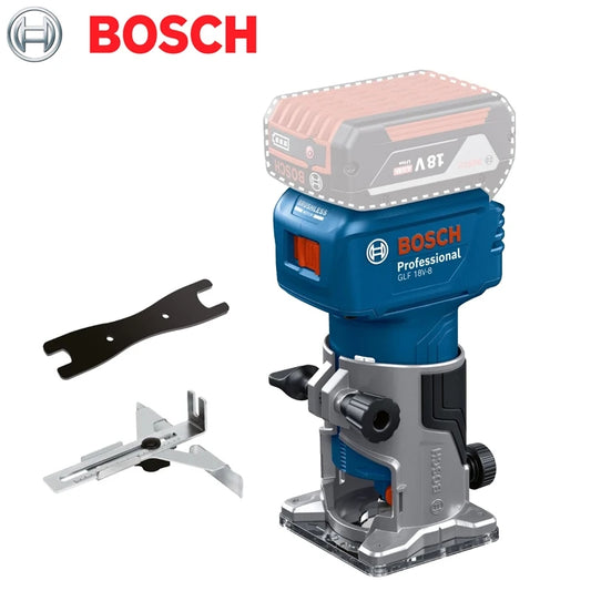 Bosch GLF 18V-8 Wood Router Machine 18V Cordless Brushless 30000RPM Grooving Carving Milling Holes Carpentry Electric Trimmer Tool Only