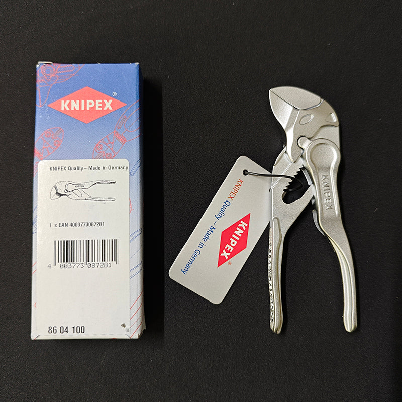 KNIPEX 86 04 100 Pliers Wrench XS 4'' Alloy Steel Chrome Plated Mini Plier