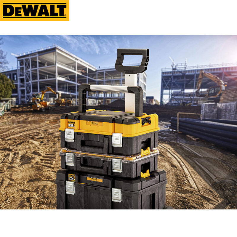 DEWALT DWST83344-1 TSTAK Tool Storage Organizer Long Handle Multifunctional Storage Box Double Layer Portable Plastic Tool Case