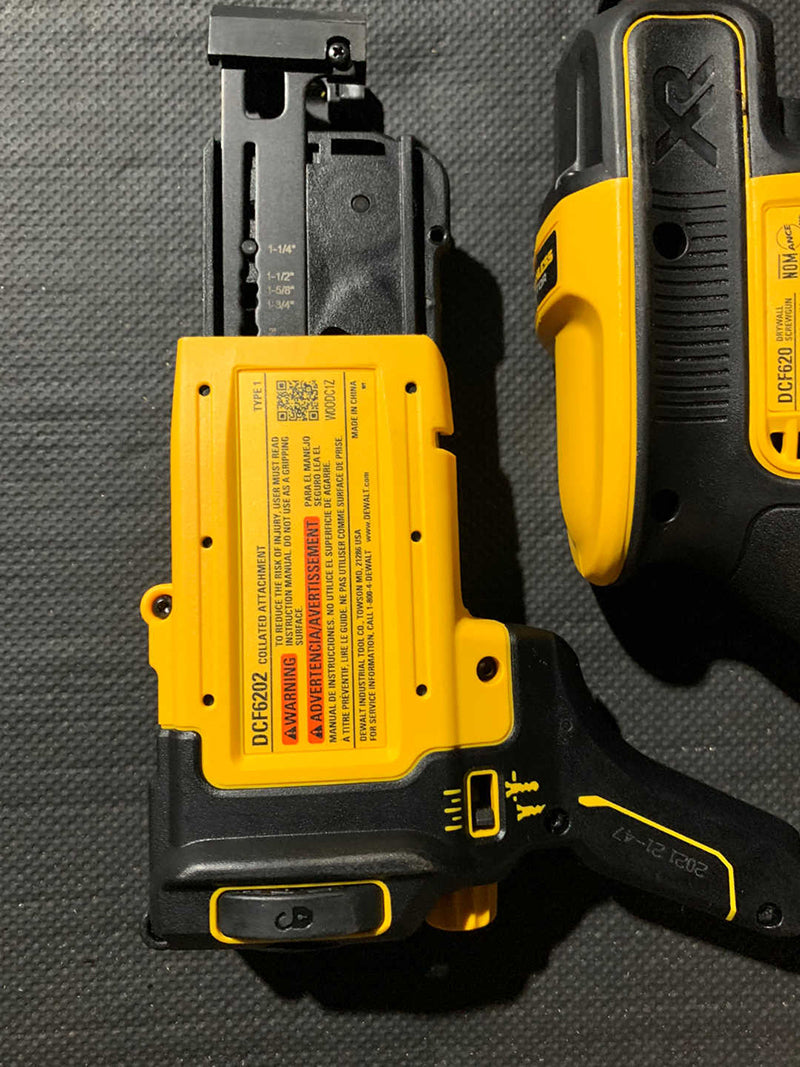 DEWALT XR Drywall Screw Gun With Collated Attachment DCF620 DCF6202 Brushless 360 Degree Rotation Nail Gun Bare Tool