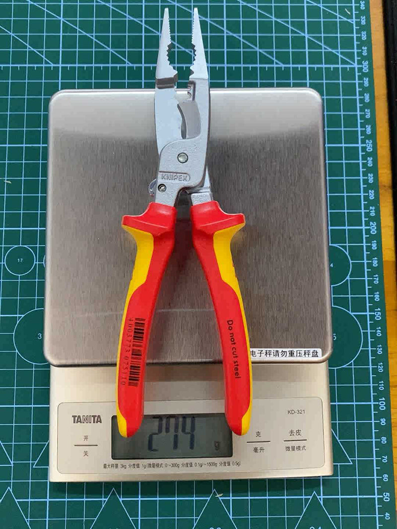 KNIPEX 13 96 200 Pliers for Electrical Installation VDE-Tested with Opening Spring Insulated Plier Cutting Crimping Stripping