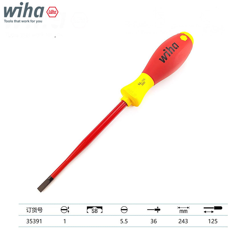 Wiha 1000V VDE Screwdriver SoftFinish Electric SlimFix Phillips Slotted PH1 PH2