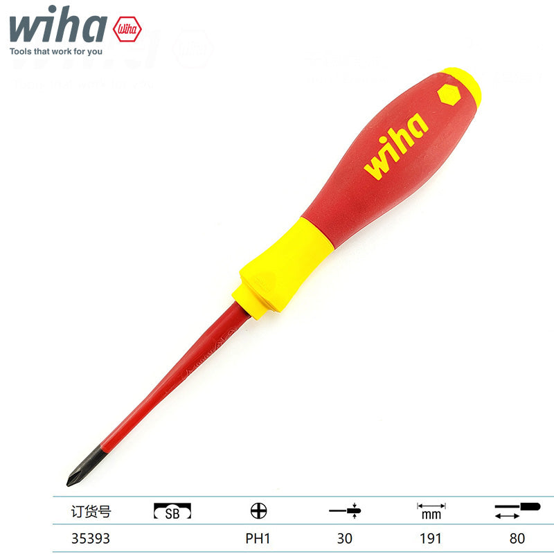 Wiha 1000V VDE Screwdriver SoftFinish Electric SlimFix Phillips Slotted PH1 PH2