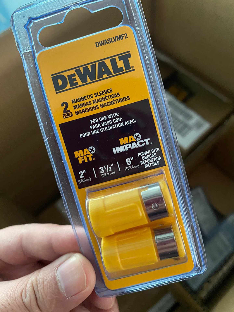 DEWALT DWASLVMF2 MAXFIT Magnetic Bit Sleeve Set Impact Driver Cordless Drill Bits Sets Power Tool Accessories