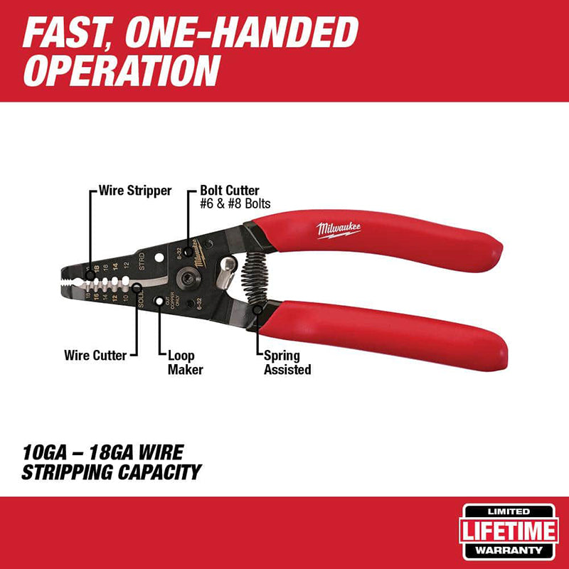Milwaukee 48-22-6109 Wire Stripper/Cutter for Solid & Stranded Wire
