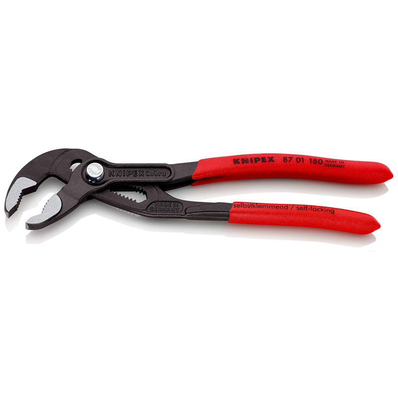 KNIPEX 87 01 180 7-1/4-Inch Cobra Pliers 8701180 Water Pump Plier Jaw Size Setting