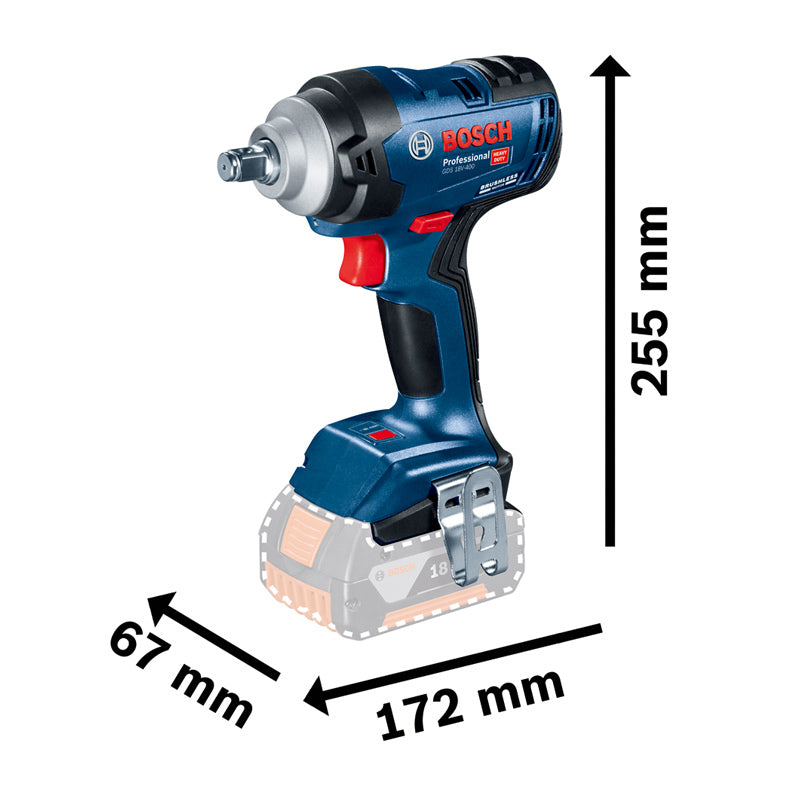 Bosch GDS18V-400 Impact Wrench Professional 18V 400N.m Brushless Electric Cordless Wrench Without Battery