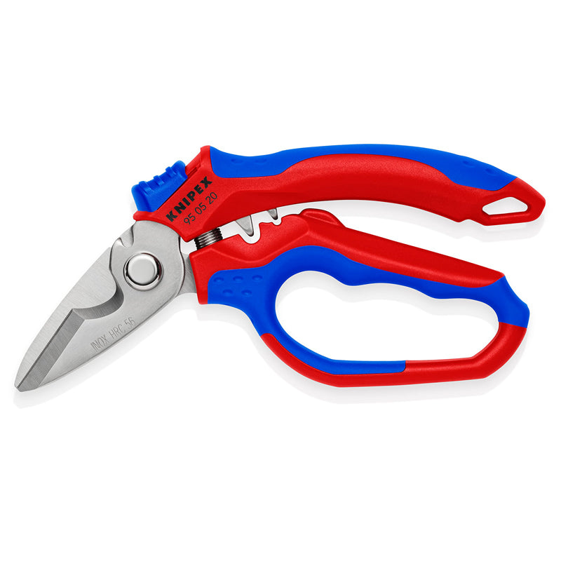 KNIPEX 95 05 20 SB Angled Electricians' Shears 6-1/4" Cable and Wire Rope Scissor 45°