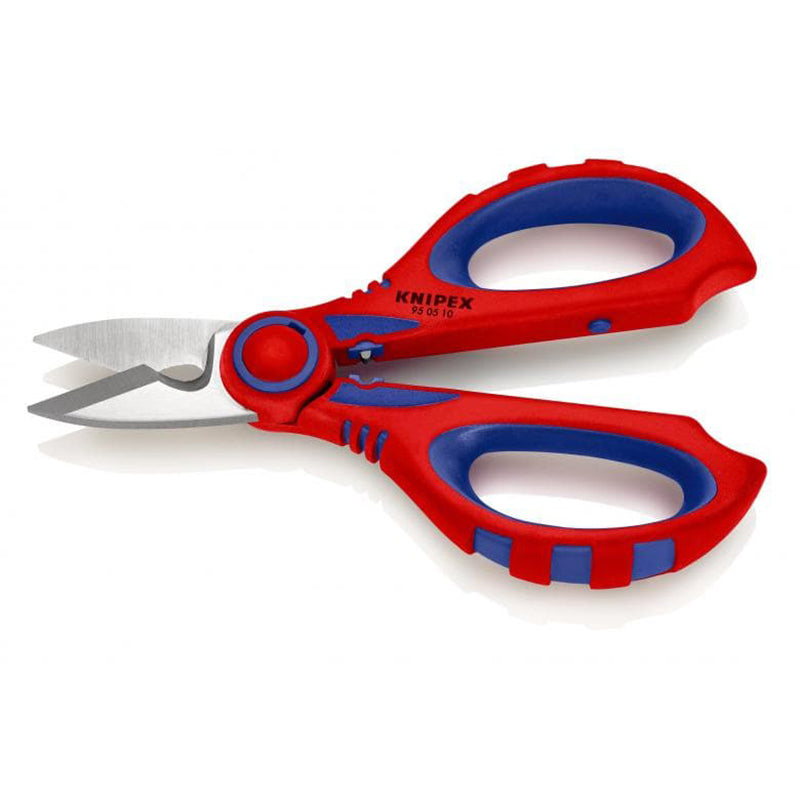 KNIPEX 95 05 10 SB Electricians' Shears Multi-Purpose Stainless Steel Scissors Cable Cut Multi-function Micro-Toothing Shear