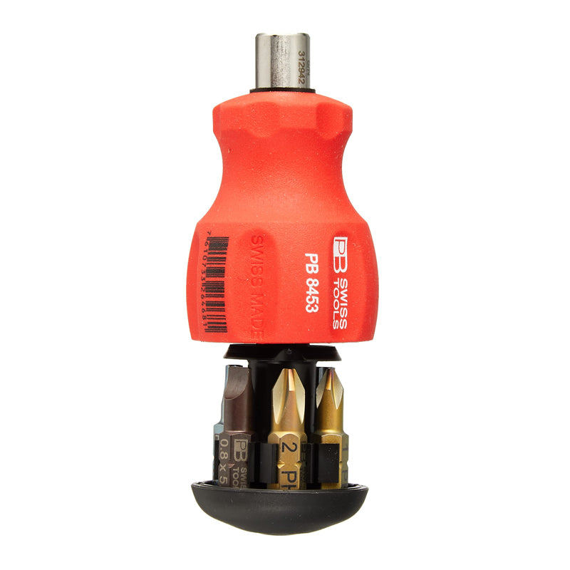 PB Swiss Tools PB 8453 Multi-bit Combination Screwdriver Manual 6-in-1 Insider Stubby Pocket Tool PrecisionBits C6