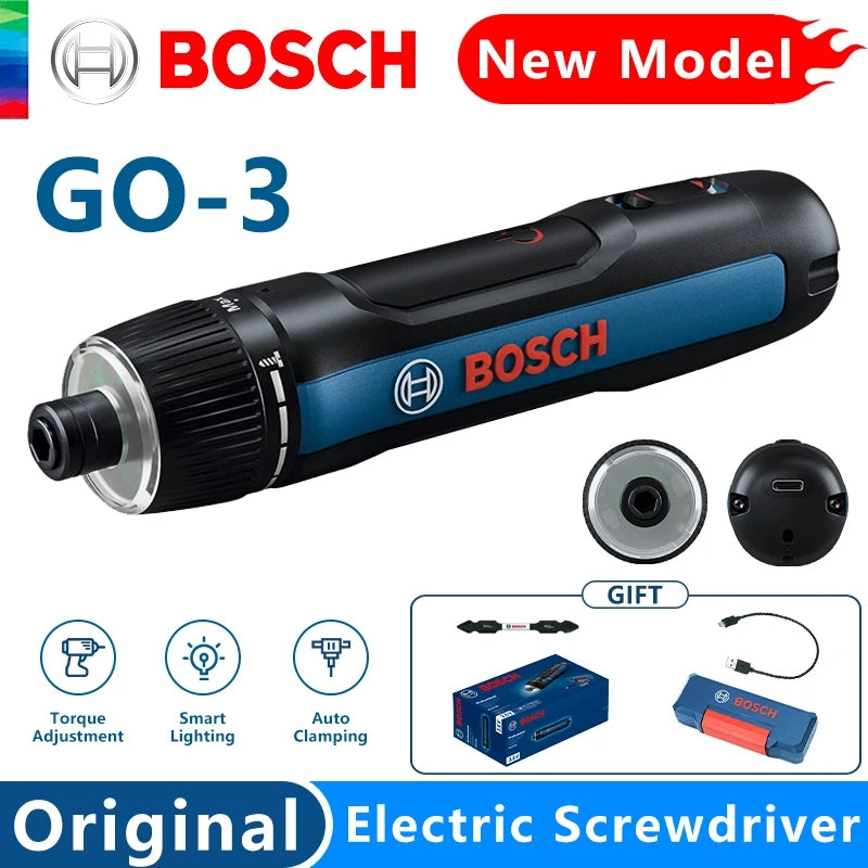 Bosch GO3 New Smart Mini Rechargeable Screwdriver 3.6V Use Press Type Internal Electricity With USB Charging Cable Screw