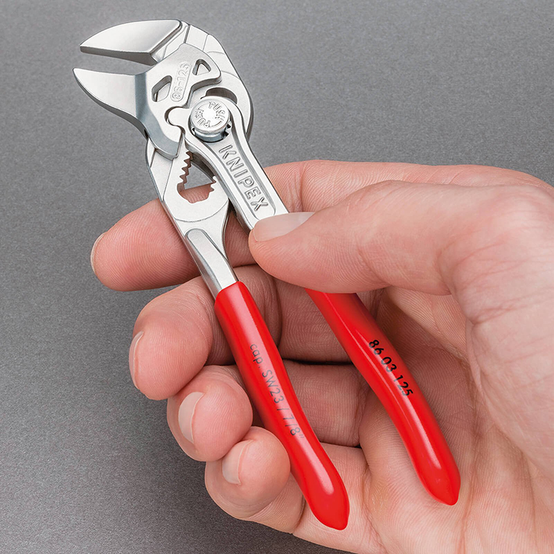 KNIPEX 86 03 125 5-Polegada Mini Alicate Chave Agarrando Segurando Pressionando Aplicações de Dobra Alicate de Tubulação de Água de Alta Dureza