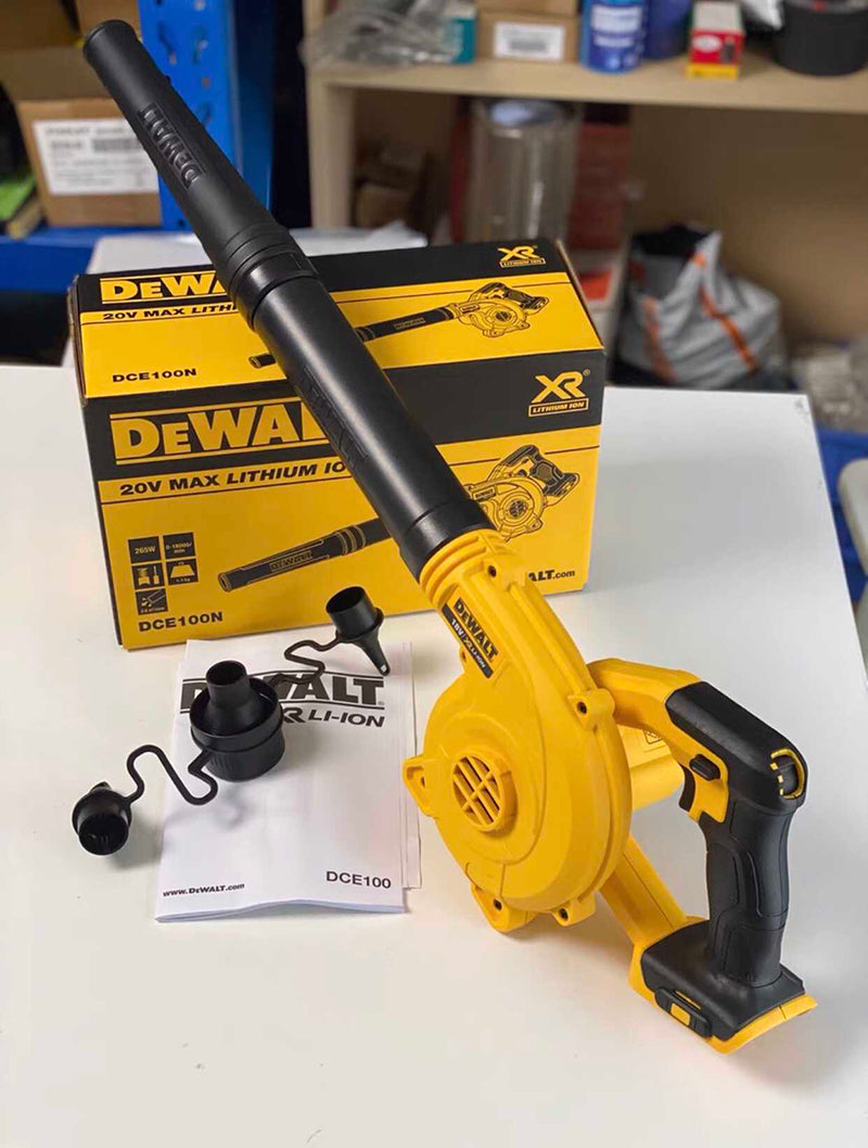 DEWALT DCE100 20V Lithium Battery Blower Dust Collector Home Computer Blowing Dust Leaf Sawdust Cleaning Air Blower Bare Tool