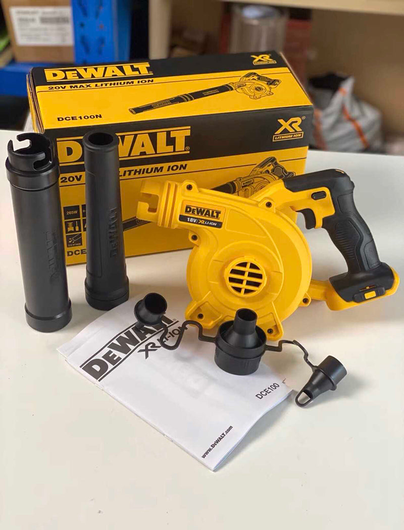 DEWALT DCE100 20V Lithium Battery Blower Dust Collector Home Computer Blowing Dust Leaf Sawdust Cleaning Air Blower Bare Tool