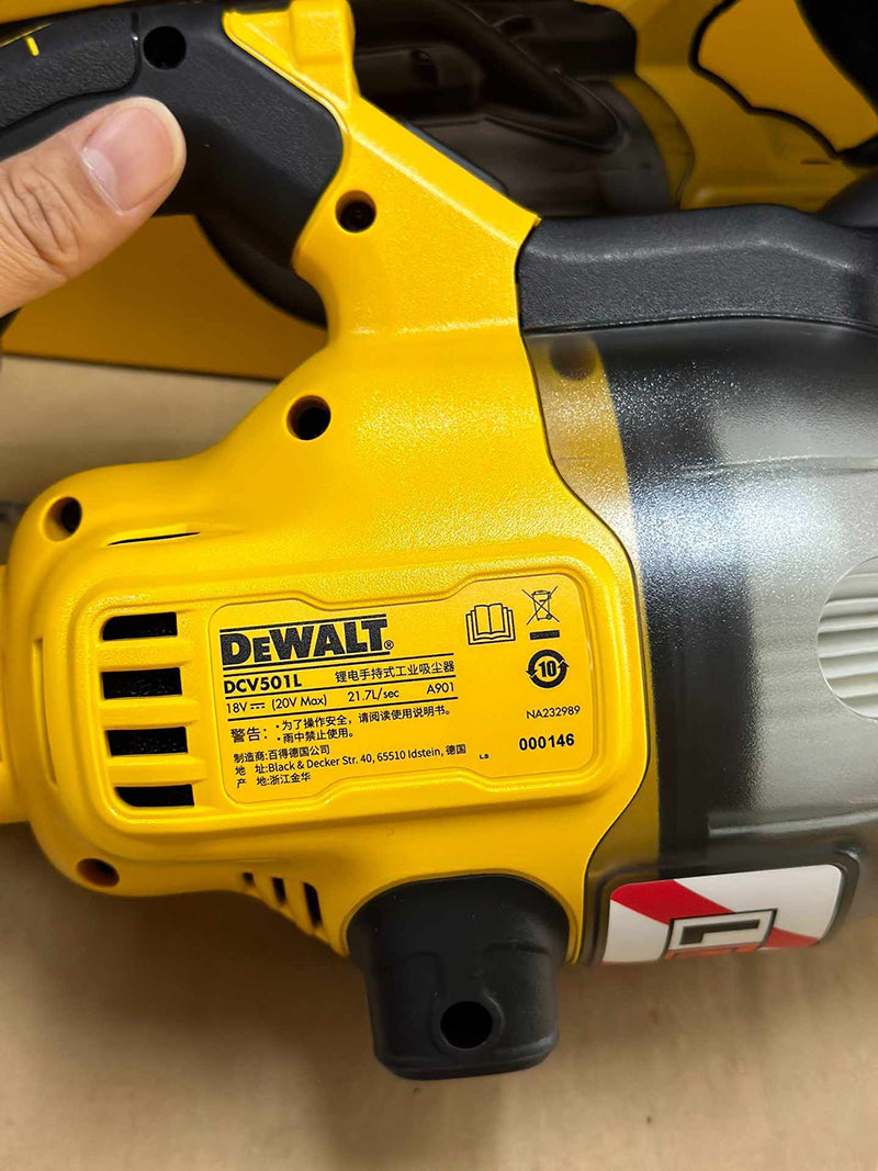 DEWALT DCV501LN Vacuum Cleaner 20V Brushless Cordless HEPA Industrial Vehicle Mounted Indoor Household Dust Collector Bare Tool