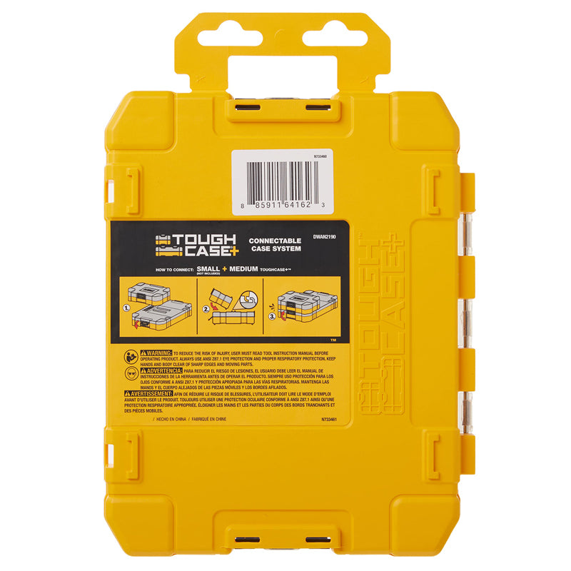 DEWALT DWAN2190 Large Tough Case 220*170*32MM Internal Partition Detachable Parts Drill Bit Hand Tool Accessories Storage Box