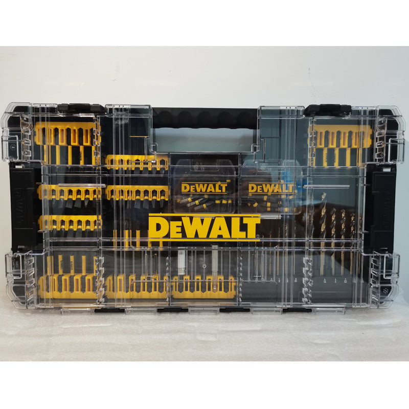DEWALT DWANGFT100SET FlexTorq Bit Set 100pc ToughCase+ System High-End Batch Woodworking Drill Bits Storage Set