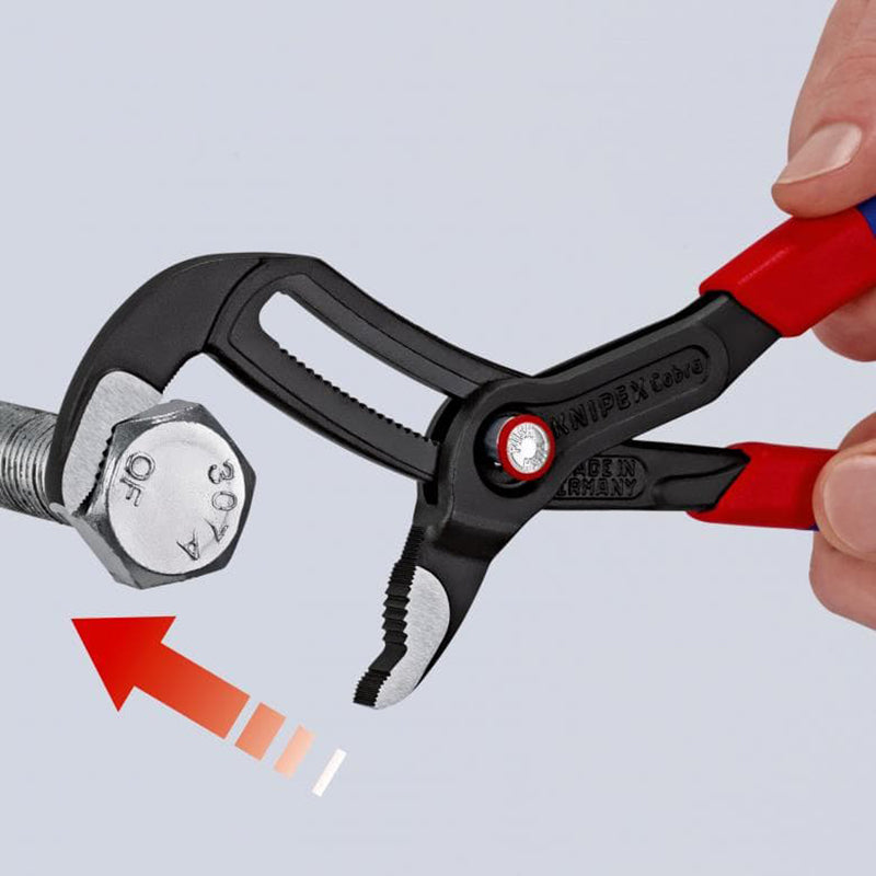 KNIPEX 87 21 250 Cobra Quick Set Water Pump Pliers 10-Inch Self-lock No-Slip Chrome Vanadium Electric Steel Plier Adjustable