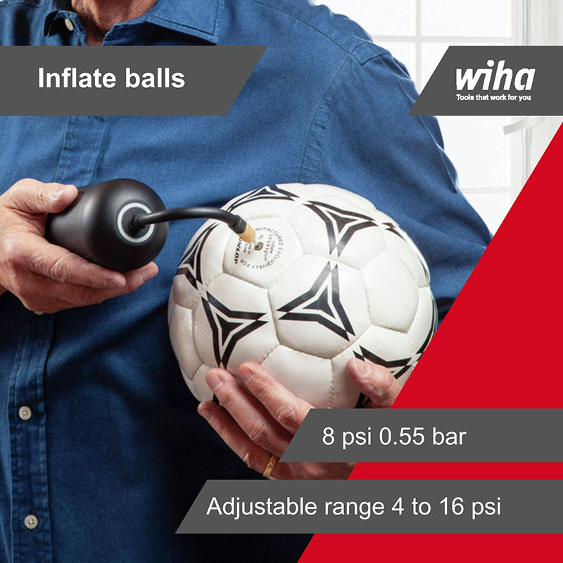 Wiha Tools 45255 Cordless Pump Mobile Electric Air Inflator