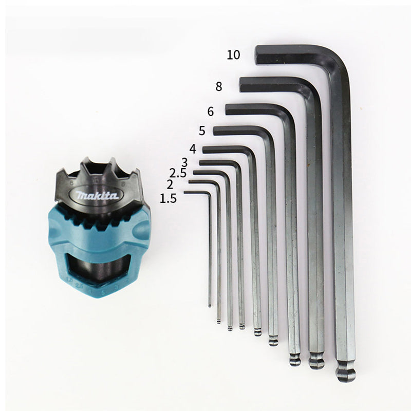 Makita B-65894 9Piece Hex Key Wrench Set 1.5-10mm Hexagonal Wrench Set L-shaped Extension