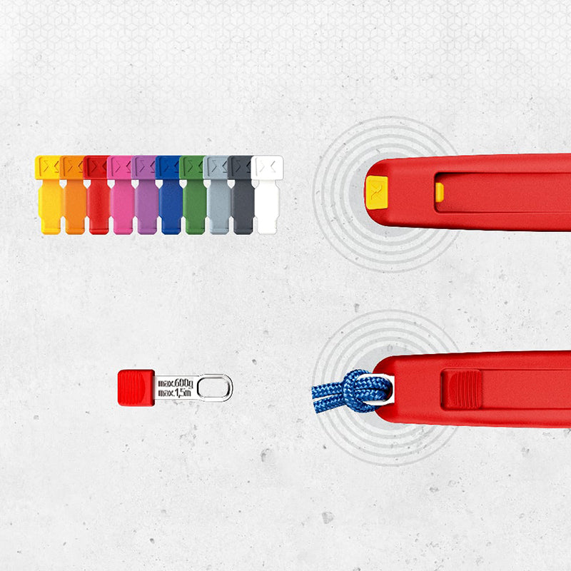 KNIPEX 00 63 06 TCR TetheredTool Clips + ColorCode Clips Red 3 Pieces Each
