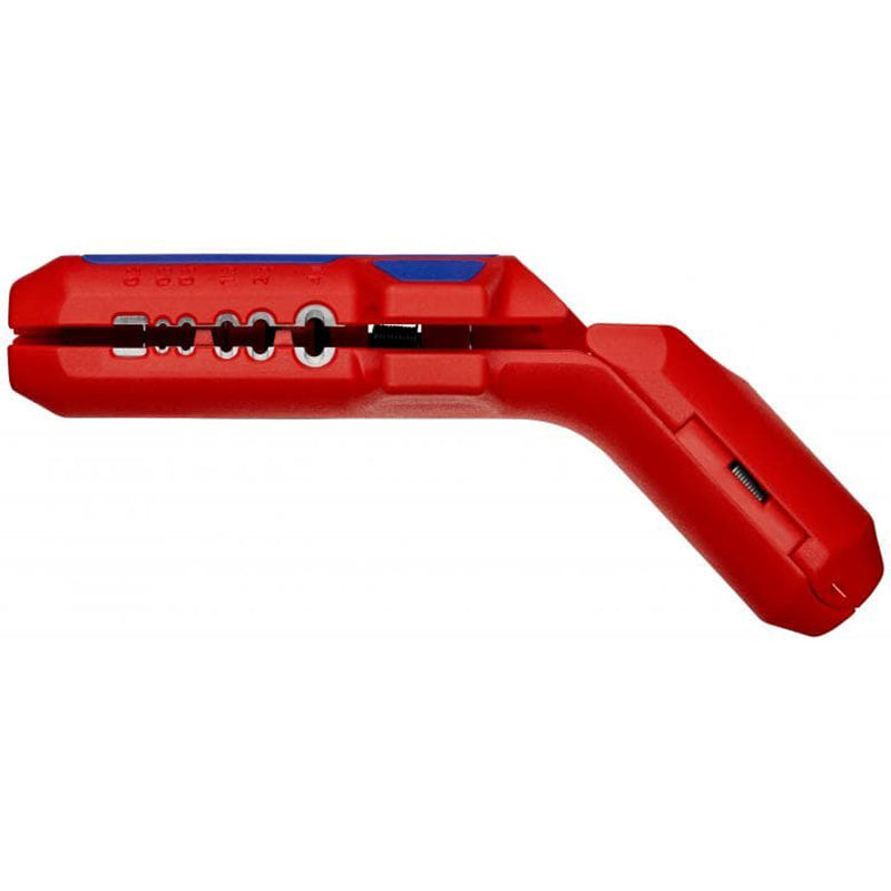 KNIPEX 16 95 01 SB Universal Stripping Tool Ergostrip Metric Sizes Right Handed Version 3 IN 1 Wire Stripping Tool Curved Handle
