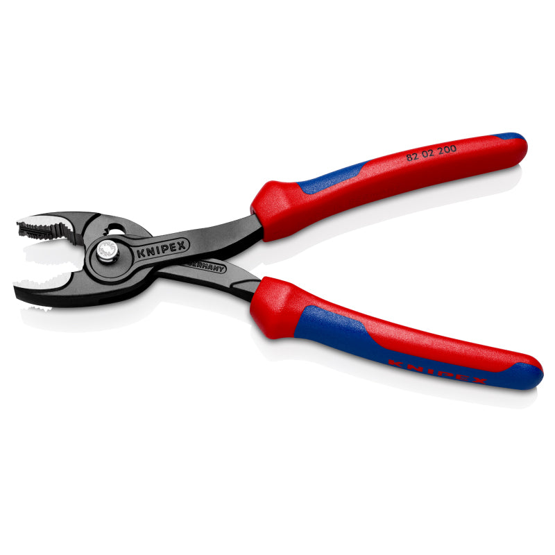 KNIPEX Tools 82 02 200 TwinGrip Slip Joint Pliers 8-Inch Adjustable and Labor-Saving Carp Pliers