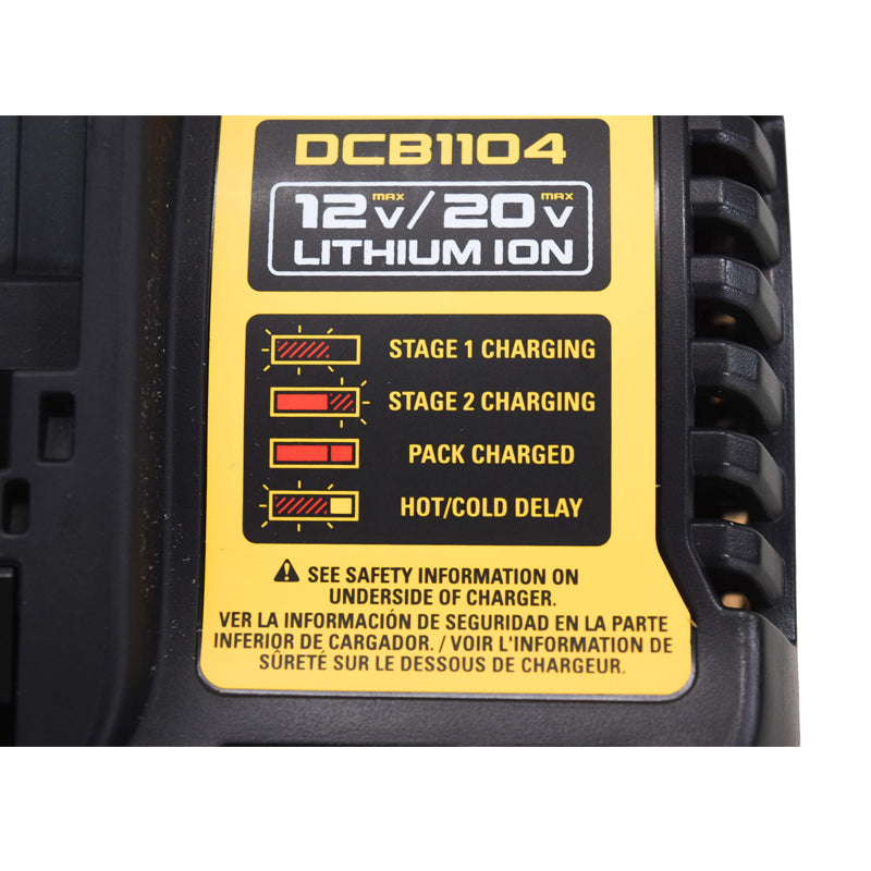 DEWALT DCB1104 Original Rapid Charger 12V 20V MAX Lithium Battery Charger With LED Indicator DCB115 Upgraded Version 220V