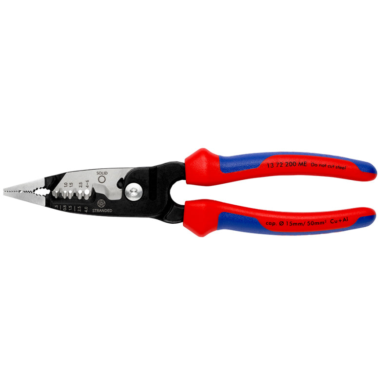 KNIPEX 13 72 200 ME Multifunctional Electrician Pliers Easy Cutting Of Copper And Aluminium Cables Easy To Operate And Get Start