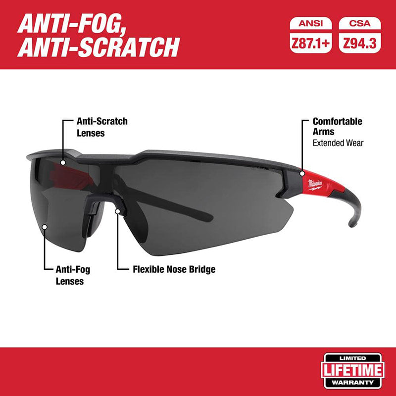 Milwaukee 48-73-2005A Safety Glasses with Tinted Anti-Fog Lenses