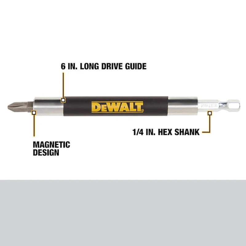 DEWALT DW2055SD 1/4in Magnetic Bit Holder PH2 Slotted SL8 Square Drill Bits 4PC For Electric Imapct Driver/Drill Tool Parts