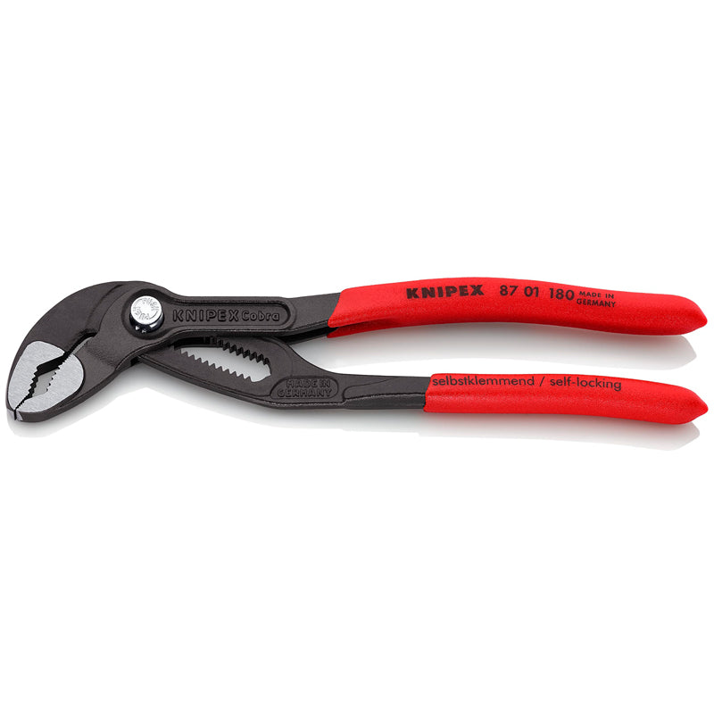 KNIPEX 87 01 180 7-1/4-Inch Cobra Pliers 8701180 Water Pump Plier Jaw Size Setting