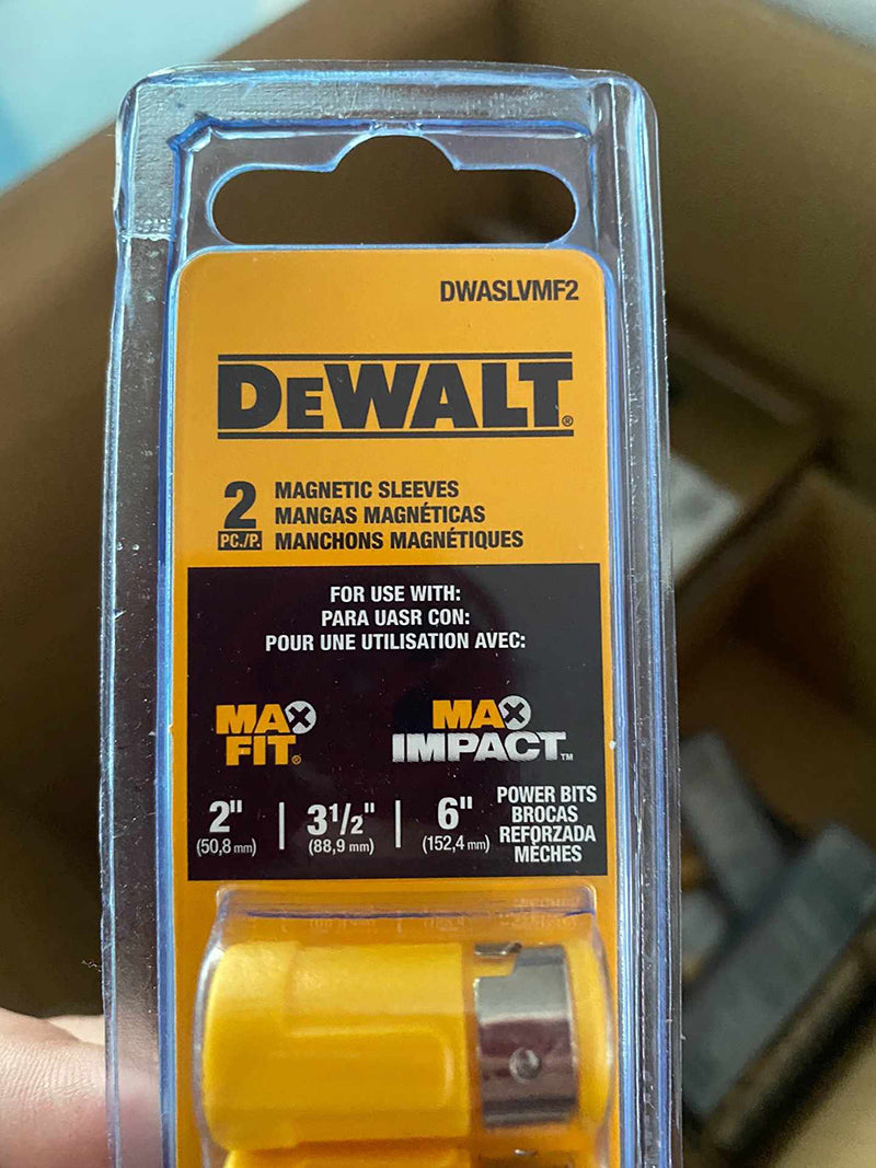 DEWALT DWASLVMF2 MAXFIT Magnetic Bit Sleeve Set Impact Driver Cordless Drill Bits Sets Power Tool Accessories