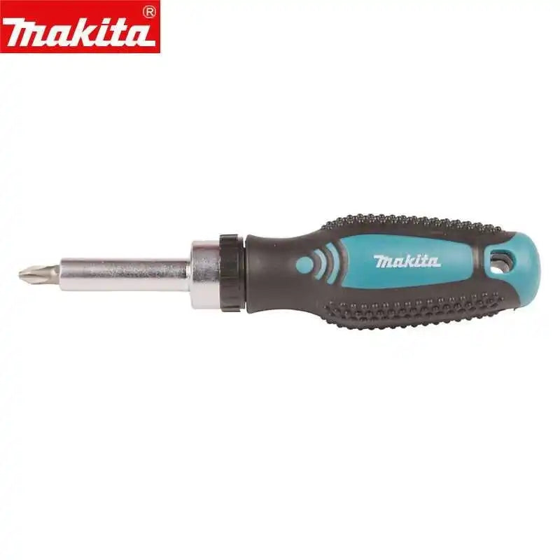 Makita D-58833 Magnetic Ratchet Screwdriver With Bits 1/4"/25mm Positive and Negative Non-Slip Semi-Automatic Screw Hand Tool